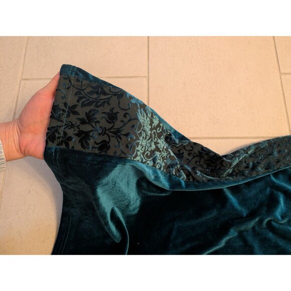 Forest Green Velvet Dress no tag see measurements holiday party - Picture 5 of 6
